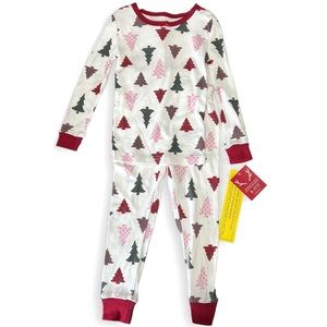 Jingles & Joy Kids’ PJ Set Christmas Tree Matching Top & Bottoms Size 3T